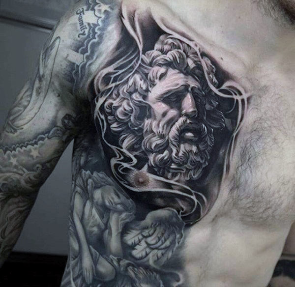 80 Zeus Tattoo Designs für Männer Ein Thunderbolt der Ideen Mann