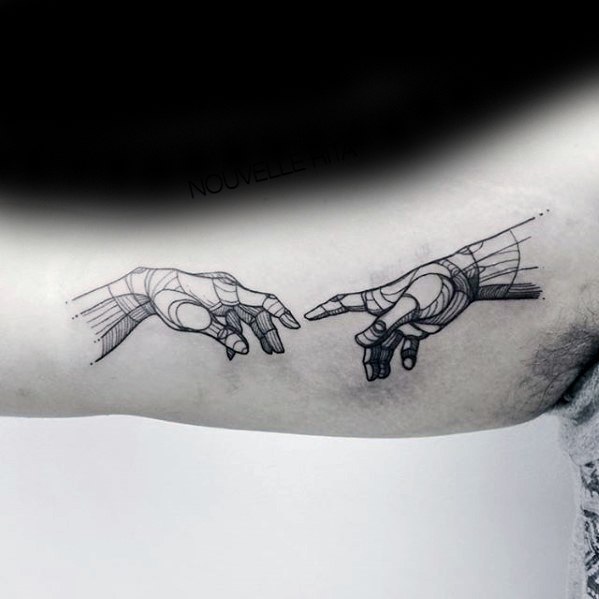 60 Die Schaffung von Adam Tattoo Designs für Männer Michelangelo