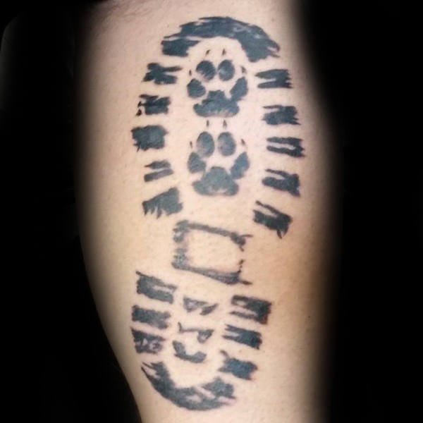 70 Hundetatze Tattoo Designs für Männer Canine Print Ink
