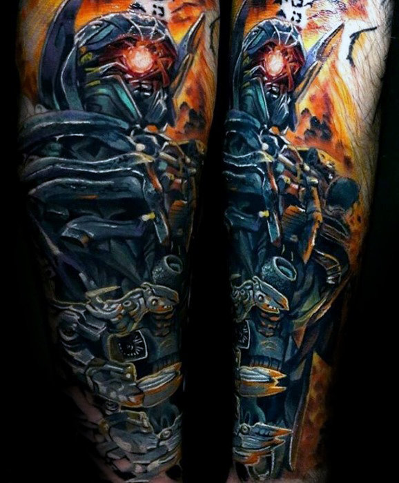 60 Transformers Tattoo Designs für Männer Robotertinten Ideen Mann