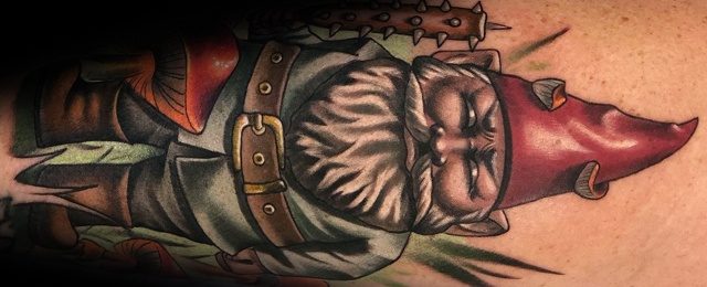 60 Gnome Tattoo Designs für Männer FolkloreTinte Ideen Mann Stil