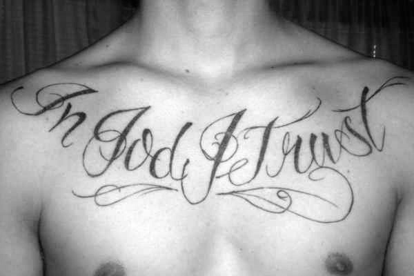 20 In Gott vertrauen wir Tattoo Designs für Männer Motto Ink Ideas