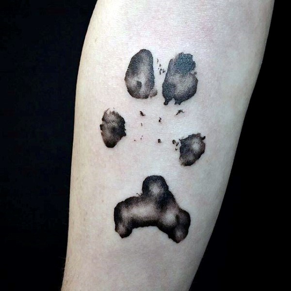 70 Hundetatze Tattoo Designs für Männer Canine Print Ink