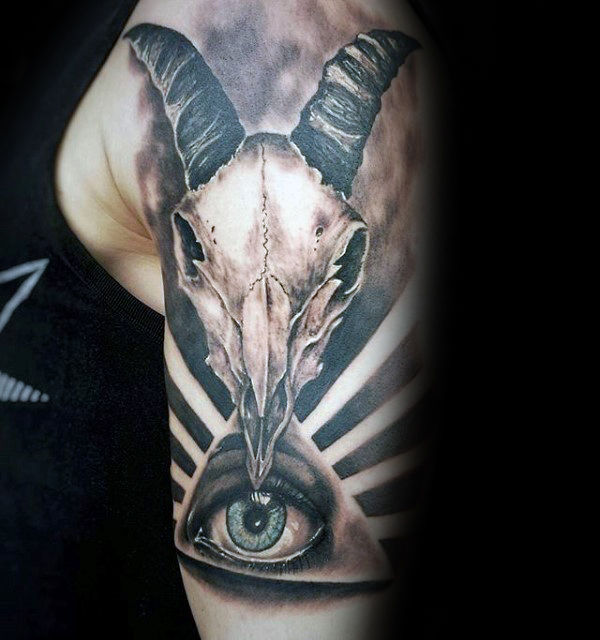 60 SteinbockTattoos für Männer astrologische Tinte DesignIdeen Mann Stil Tattoo