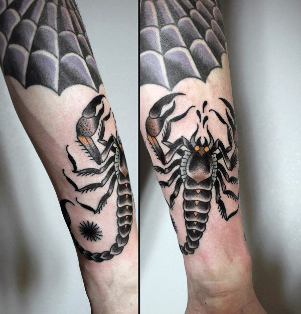 70 Skorpion Tattoo Designs für Männer SternzeichenIdeen Mann Stil