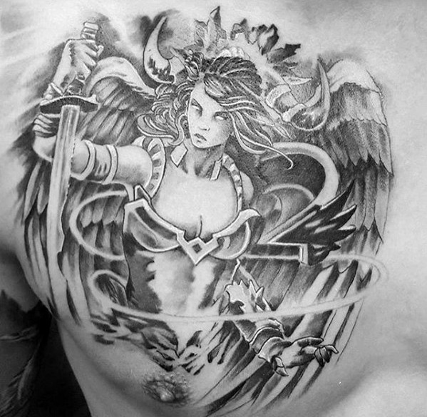 60 Valkyrie Tattoo Designs für Männer nordischen Mythologie Tinte