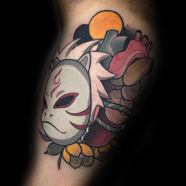 30 Kakashi Tattoo Designs für Männer Anime Ink Ideen Mann Stil Tattoo
