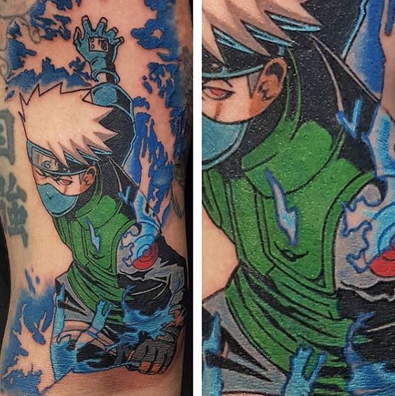 30 Kakashi Tattoo Designs für Männer Anime Ink Ideen Mann Stil Tattoo