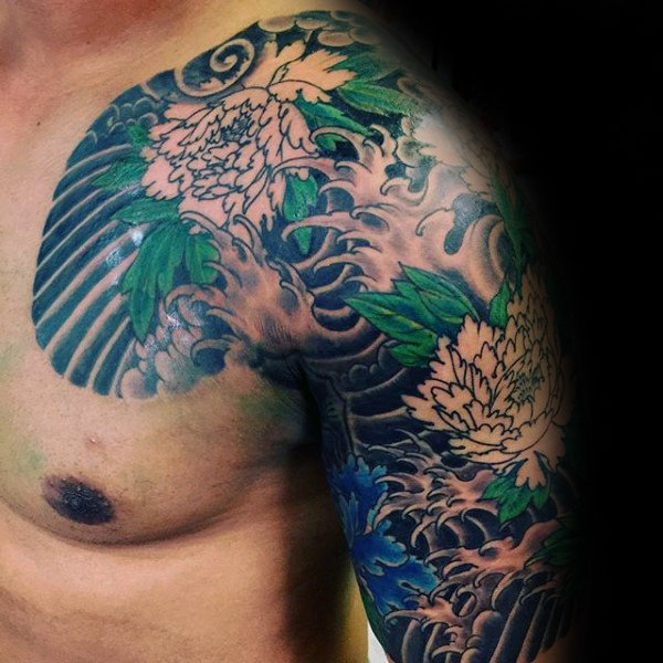 100 Pfingstrose Tattoo Designs für Männer BlumenTinteIdeen Mann