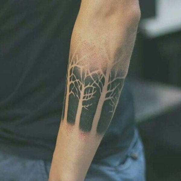 60 Unterarm Baum Tattoo Designs für Männer Forest Ink Ideen Mann
