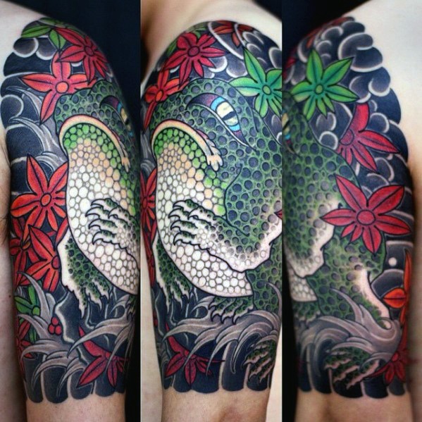 60 Toad Tattoo Designs für Männer AmphibienTinte Ideen Mann Stil