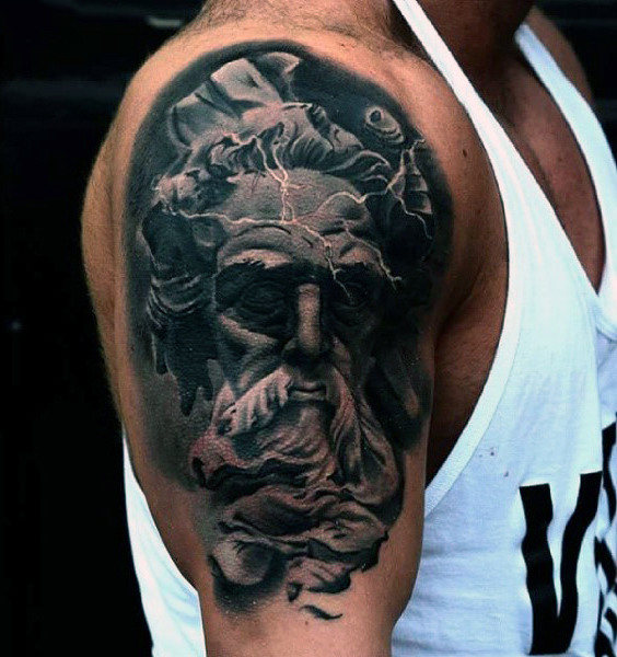 80 Zeus Tattoo Designs für Männer Ein Thunderbolt der Ideen Mann