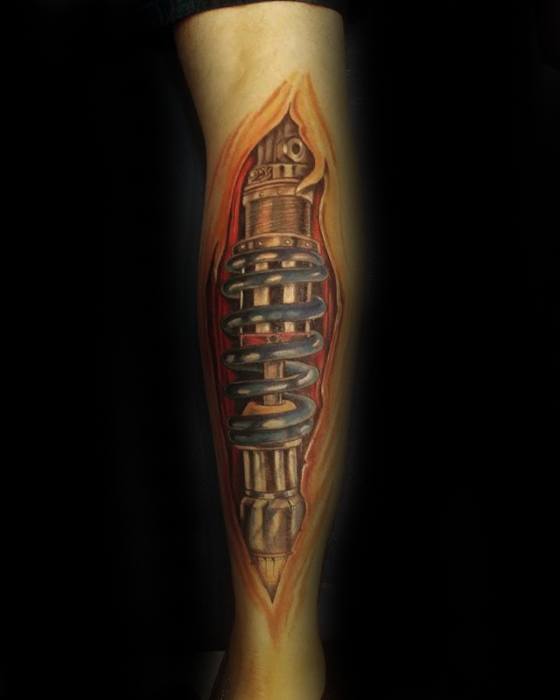 50 Suspension Tattoo Designs für Männer StoßdämpferIdeen Mann Stil