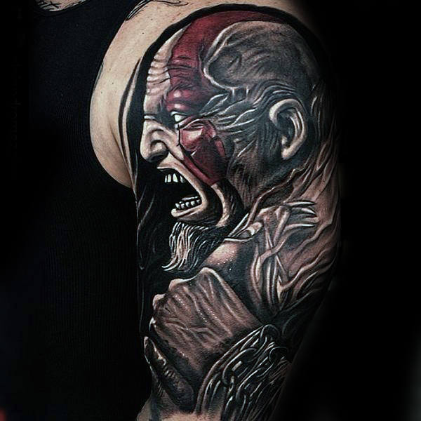 30 Kratos TattooDesigns für Männer God Of War InkIdeen Mann Stil