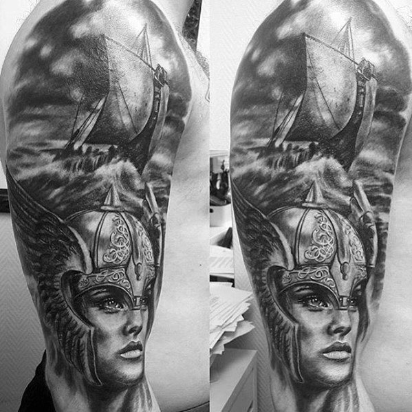 60 Valkyrie Tattoo Designs für Männer nordischen Mythologie Tinte
