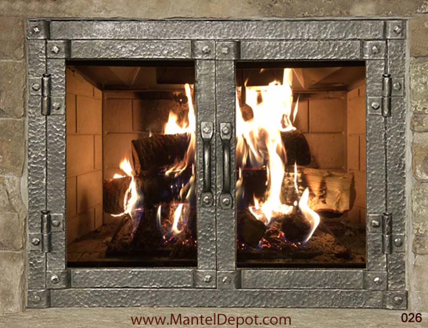 Hand Iron Fireplace Doors FD026 from Mantel Depot in San Diego