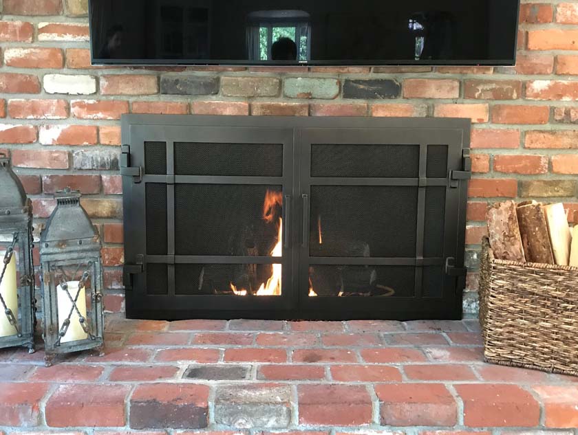 Hand Iron Fireplace Doors FD036 from Mantel Depot in San Diego