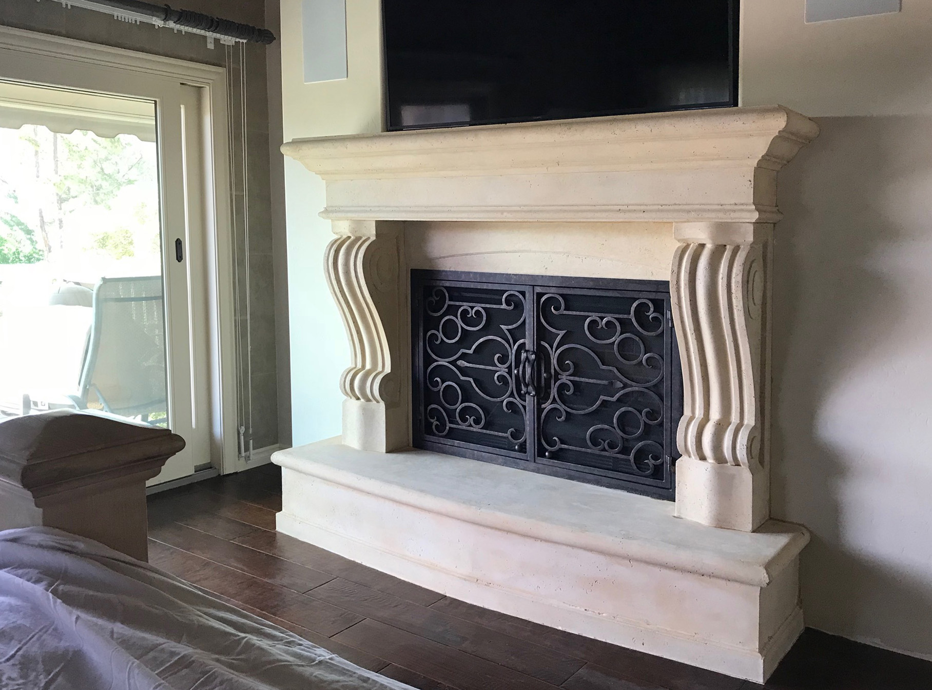 FM003 Fireplace Mantels, Fireplace surrounds, Iron Fireplace Doors and