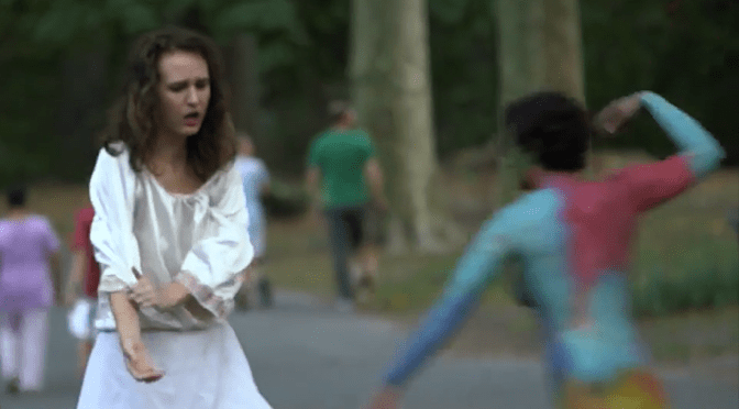 Naked in Public 4: Shakespeare's The Tempest - nude in New York Central Park - manther