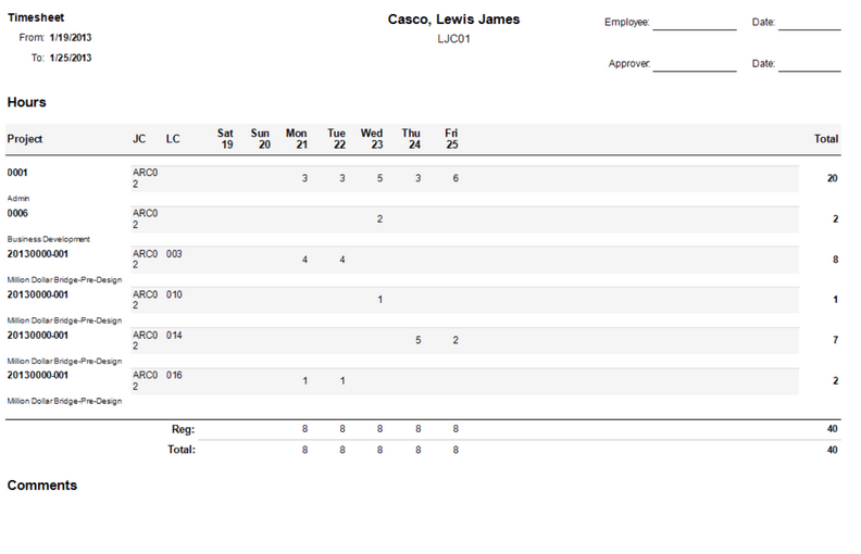 Accounting Timesheet