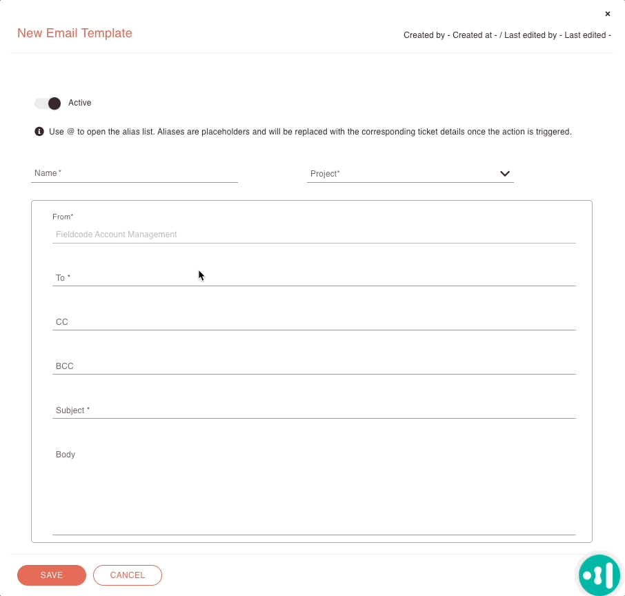 How to set up email templates Fieldcode Manual
