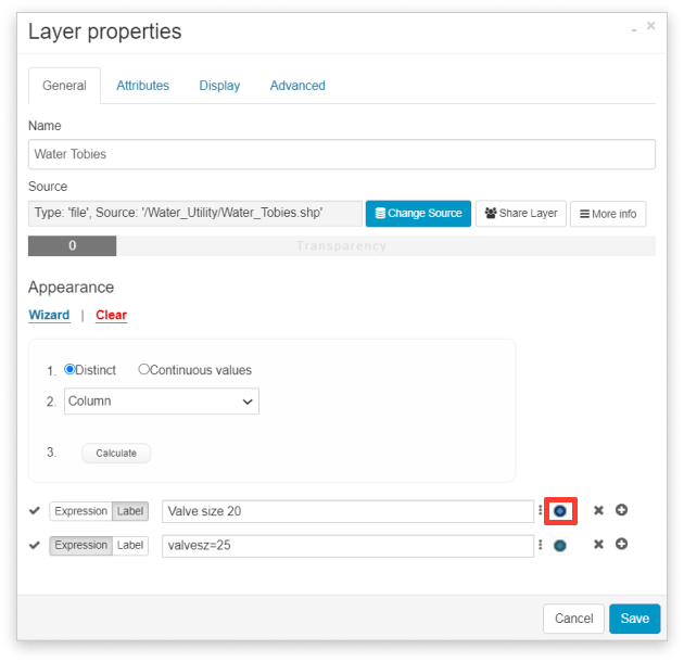 Appearance settings GIS Cloud Learning Center