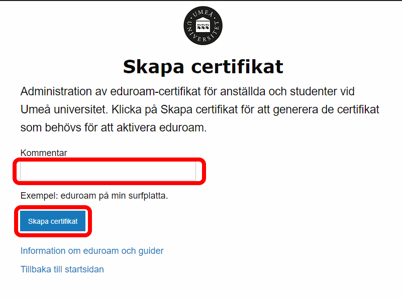 Ställa in eduroam för Windows 10 (Manuellt) Manual
