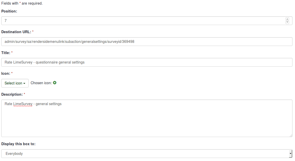 Home page settings LimeSurvey Manual