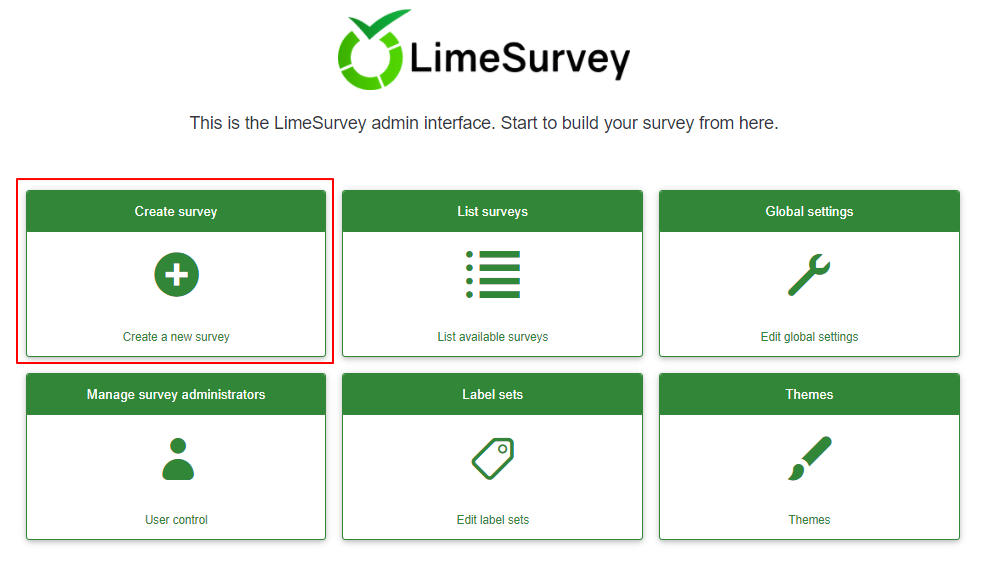 Quick start guide LimeSurvey 3.0+ LimeSurvey Manual