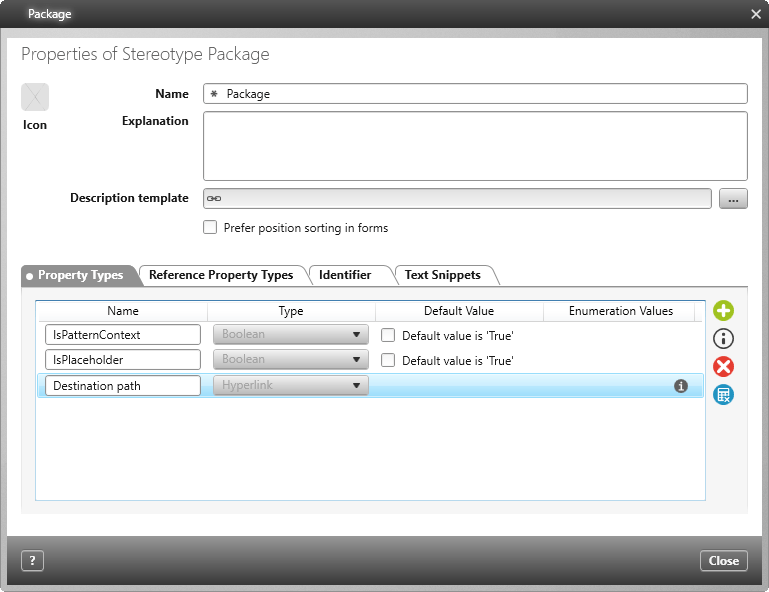 Dialog “Properties of Stereotype” › microTOOL Hilfeseiten