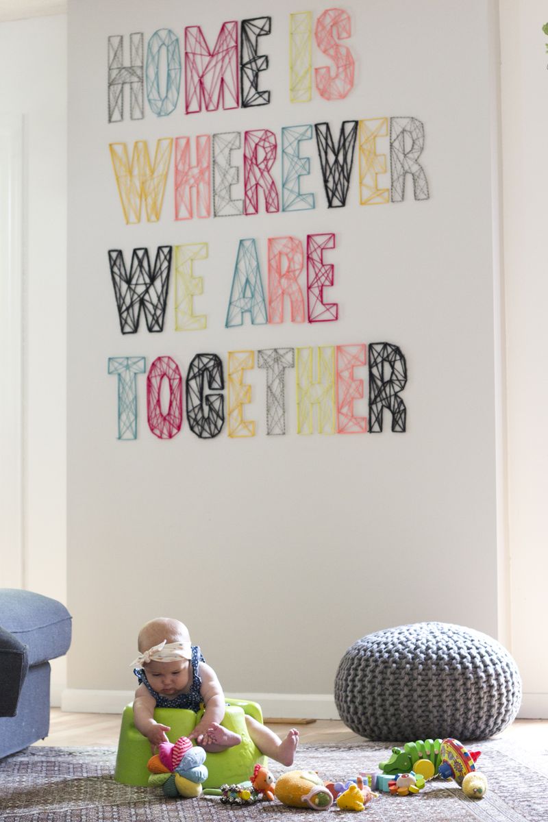 Decorar la pared con lana! - ManualidadesGratis.es