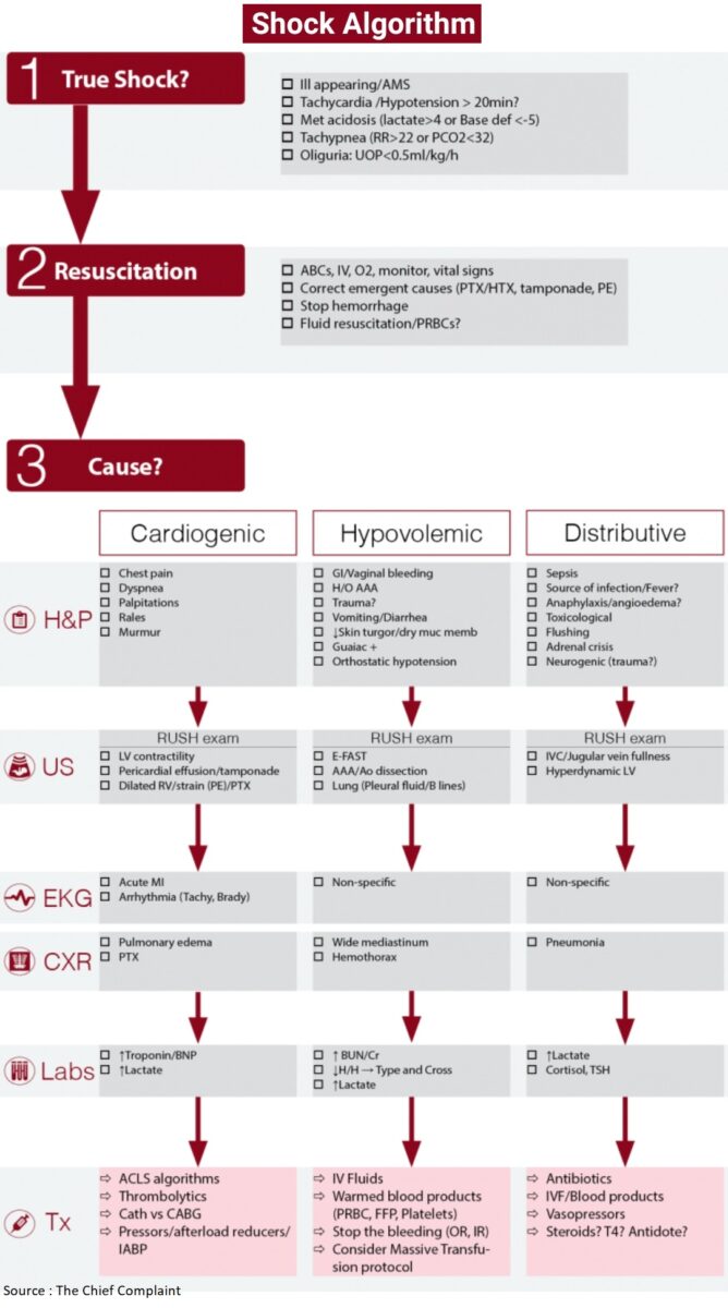 Shock Algorithm Manual of Medicine