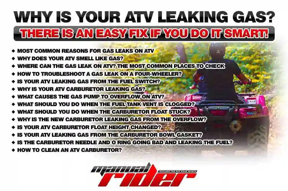 Why is an ATV leaking gas? Let’s fix it at home in a quick few steps