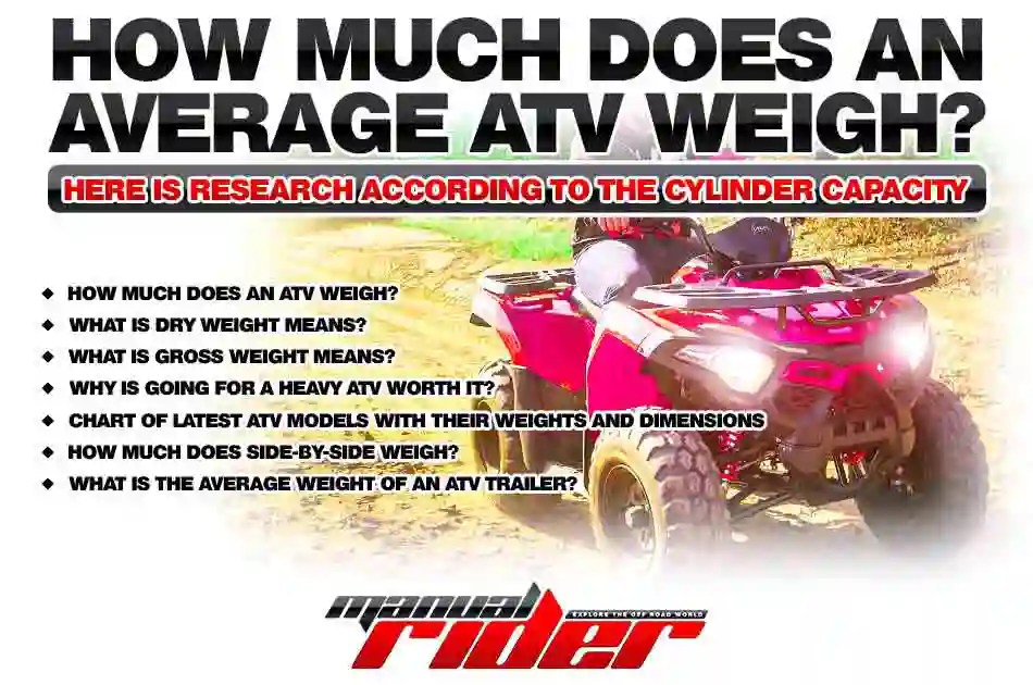 How much does an average ATV weight? A Comprehensive Guide Manual Rider