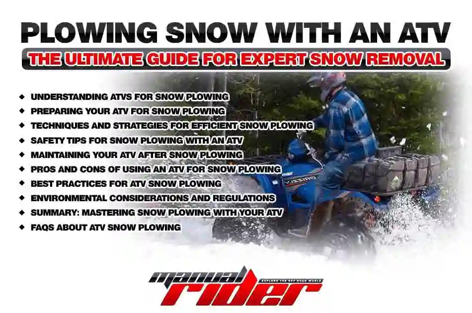 How to Plow Snow with an ATV? A StepbyStep Guide Manual Rider