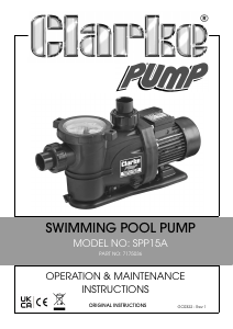 Manual Clarke SPP 15A Swimming Pool Pump