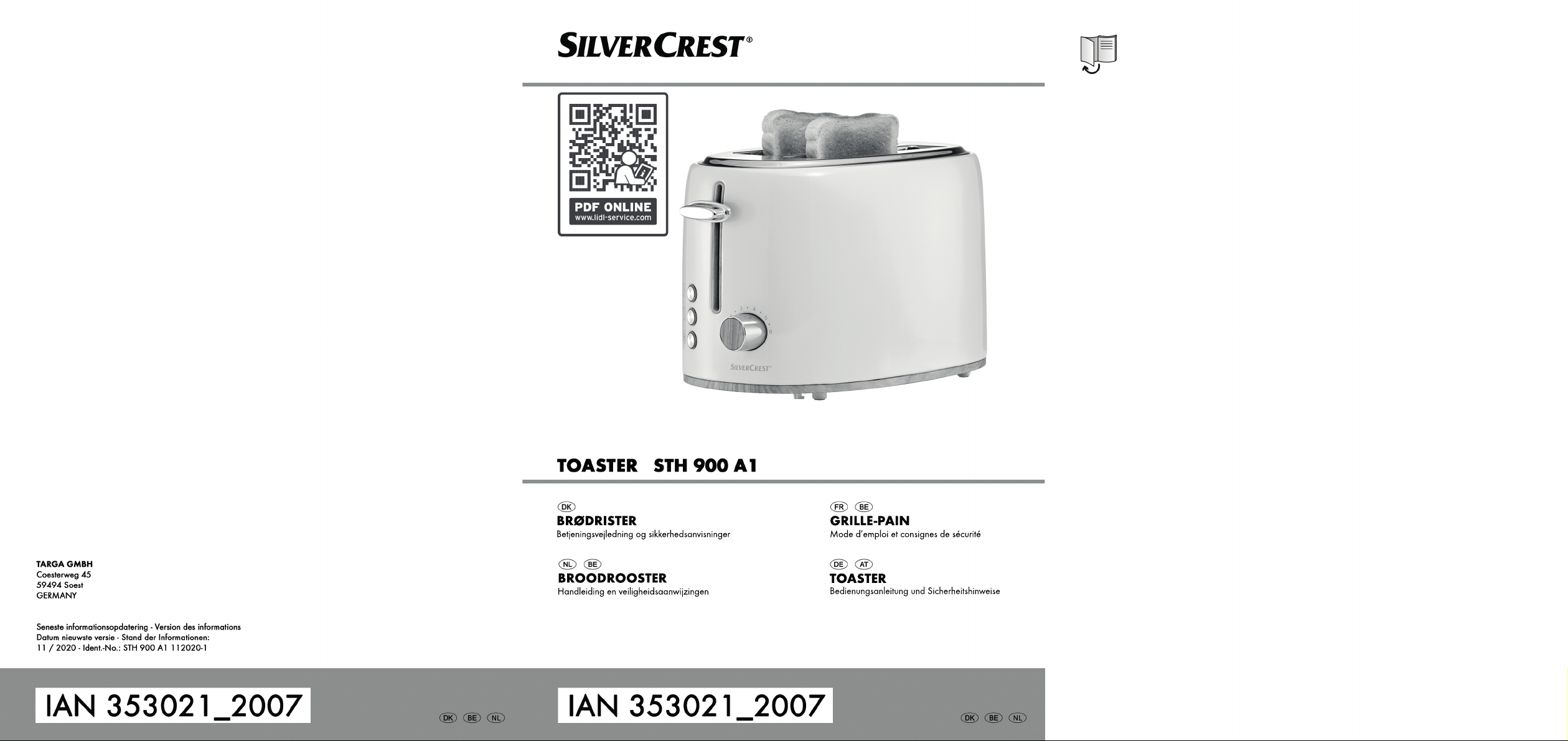 Bedienungsanleitung SilverCrest IAN 353021 Toaster