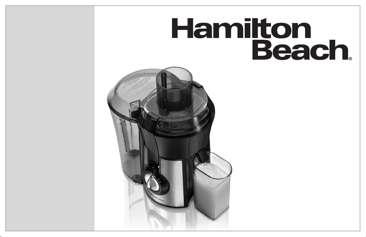 Manual Hamilton Beach 67650 Juicer