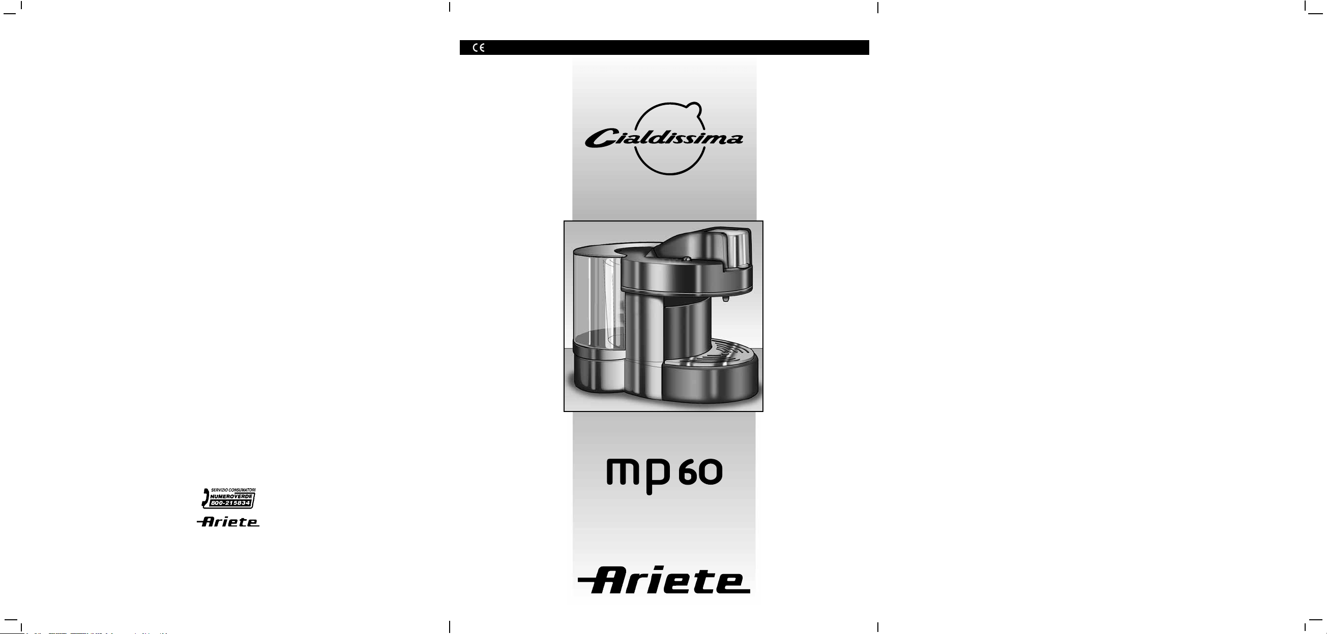 Manual Ariete 1343 Cialdissima MP60 Coffee Machine