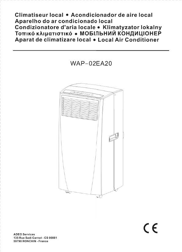 Manual Equation WAP02EA20 Air Conditioner