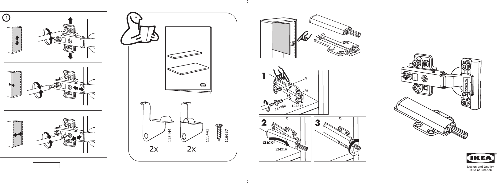 Manual IKEA BESTA (802.612.58) Hinge
