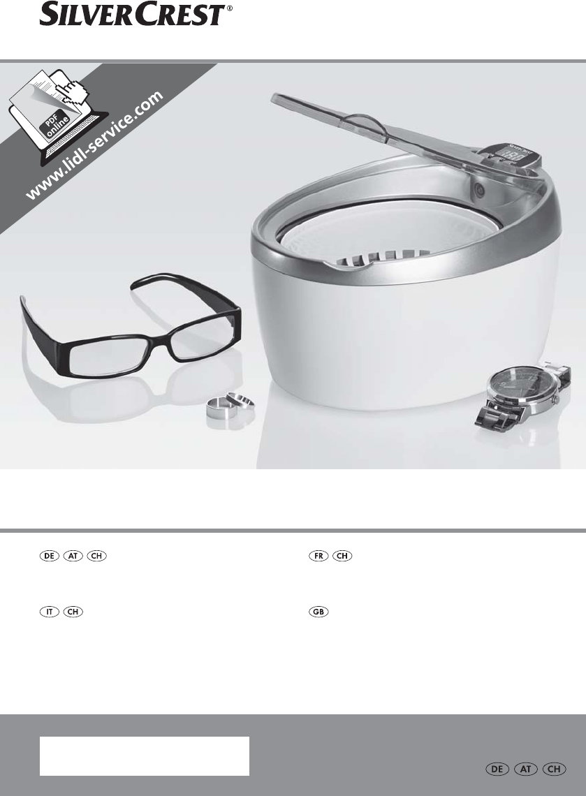 Manual SilverCrest SUR 48 C4 Ultrasonic Cleaner