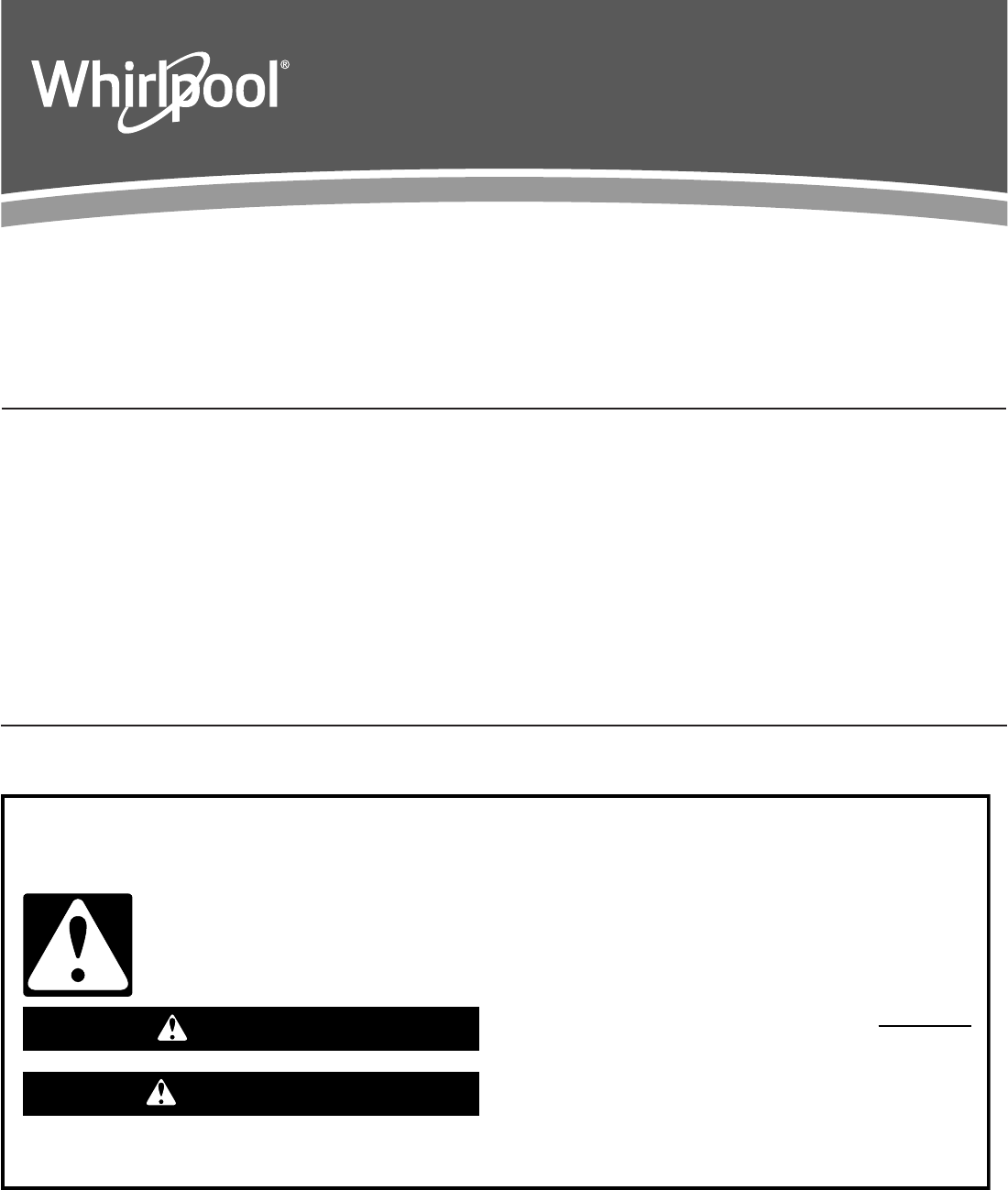 Manual Whirlpool WDT730PAHZ Dishwasher