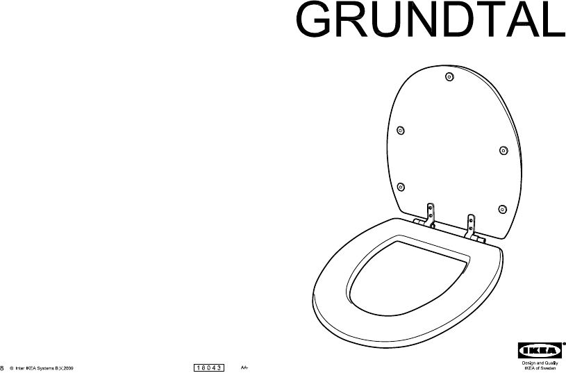 Manual IKEA GRUNDTAL Toilet Seat