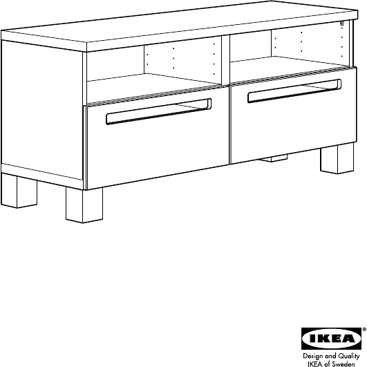 Panduan IKEA BESTA ADAL Bench TV
