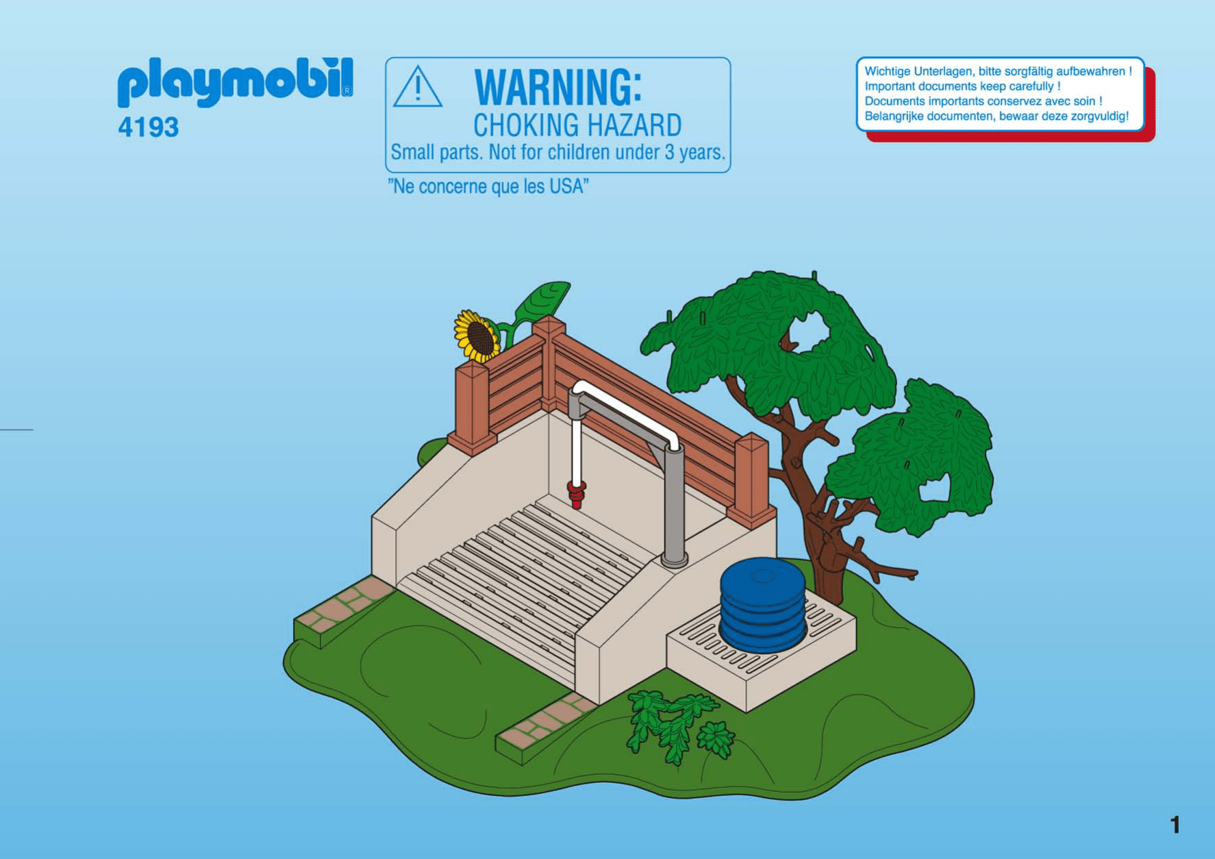 Manual Playmobil set 4193 Riding Stables Horse washing station