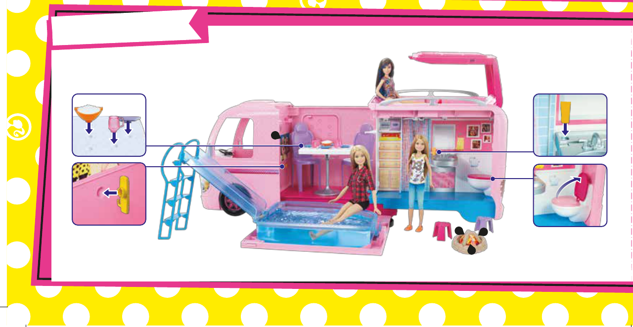 Manual Mattel FBR34 Barbie Dream Camper