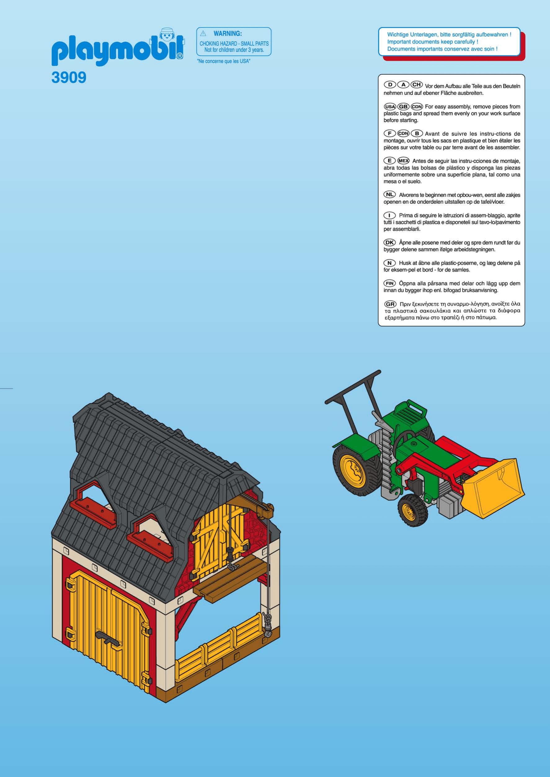 Bedienungsanleitung Playmobil set 3909 Farm ActionPack Bauernhof