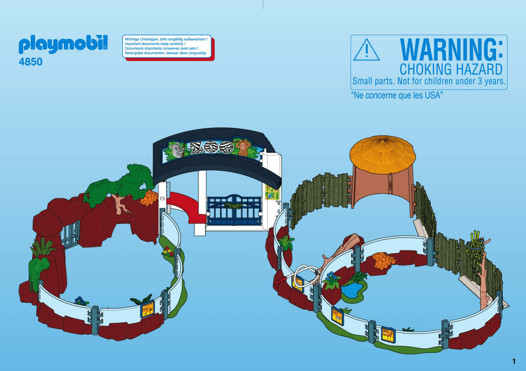 Manual Playmobil set 4850 Zoo Large zoo