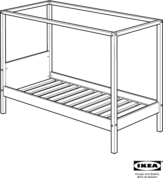Manual de uso IKEA OVRE Estructura de cama